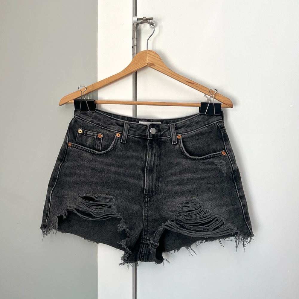TOPSHOP Distressed Denim Shorts